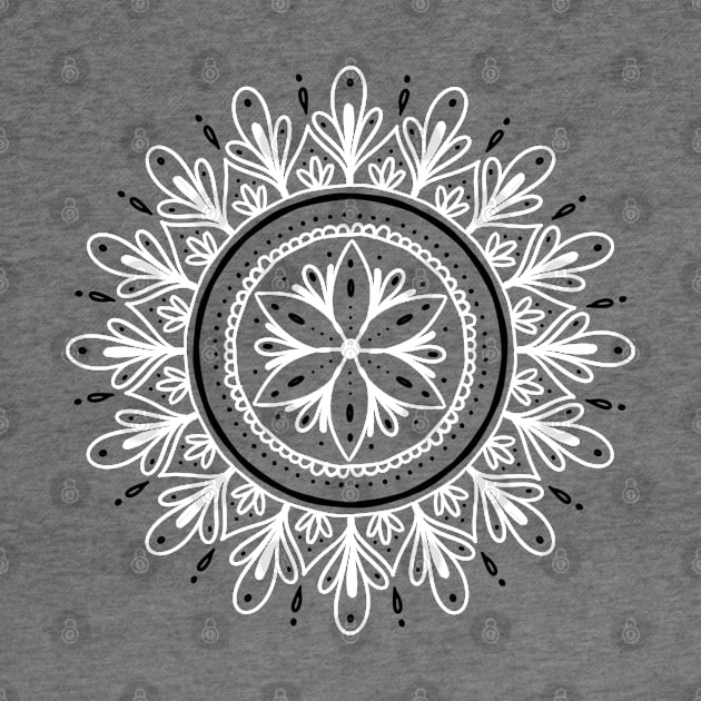 Black and White Mandala by Lizzamour